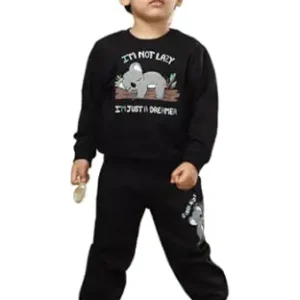 POLKA TOTS 100% Cotton Full Sleeve Co-Ord Joggers for Kids | Winter Wear for Kids, Toddler & New born | Trendy Sweatshirt & Joggers, Baby Dress for Boys & Girls | Warm Clothes from 6 Months to 8 Years