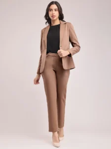Single Breasted Blazer And Trousers Co-ord Set